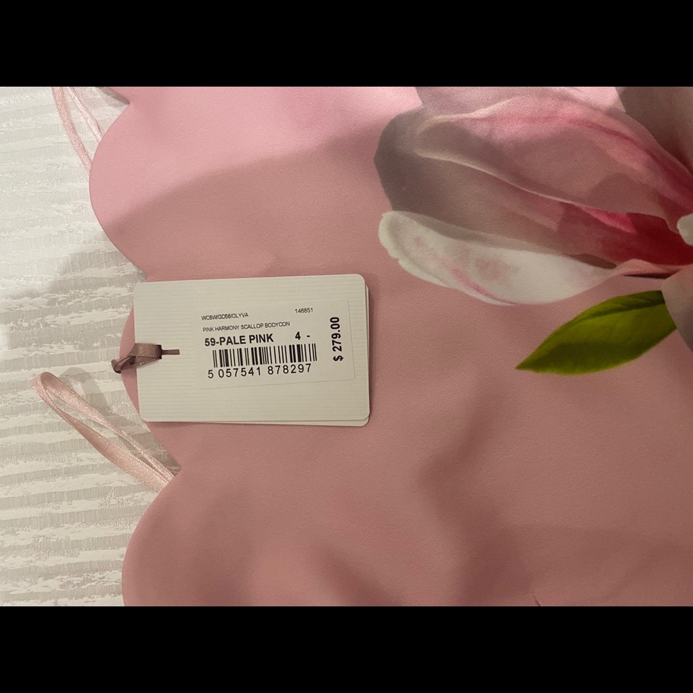 Ted Baker Pink Harmony Scallop Bodycon